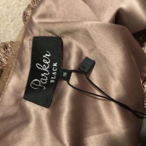 NWT PARKER BLACK Bronzed Rose Sequins Dress - Picture 9 of 12